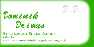 dominik drimus business card